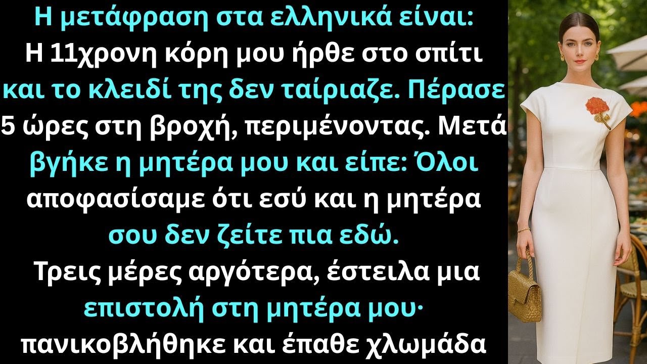 Όλοι αποφασίσαμε ότι δεν ζεις πια εδώ, είπε η μητέρα μου, αφήνοντας την κόρη μόνη
