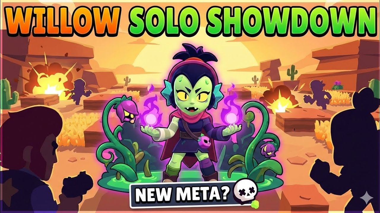 Willow is broken in showdown🤯 | Brawlstars Solo Showdown | OneShotMan_BS