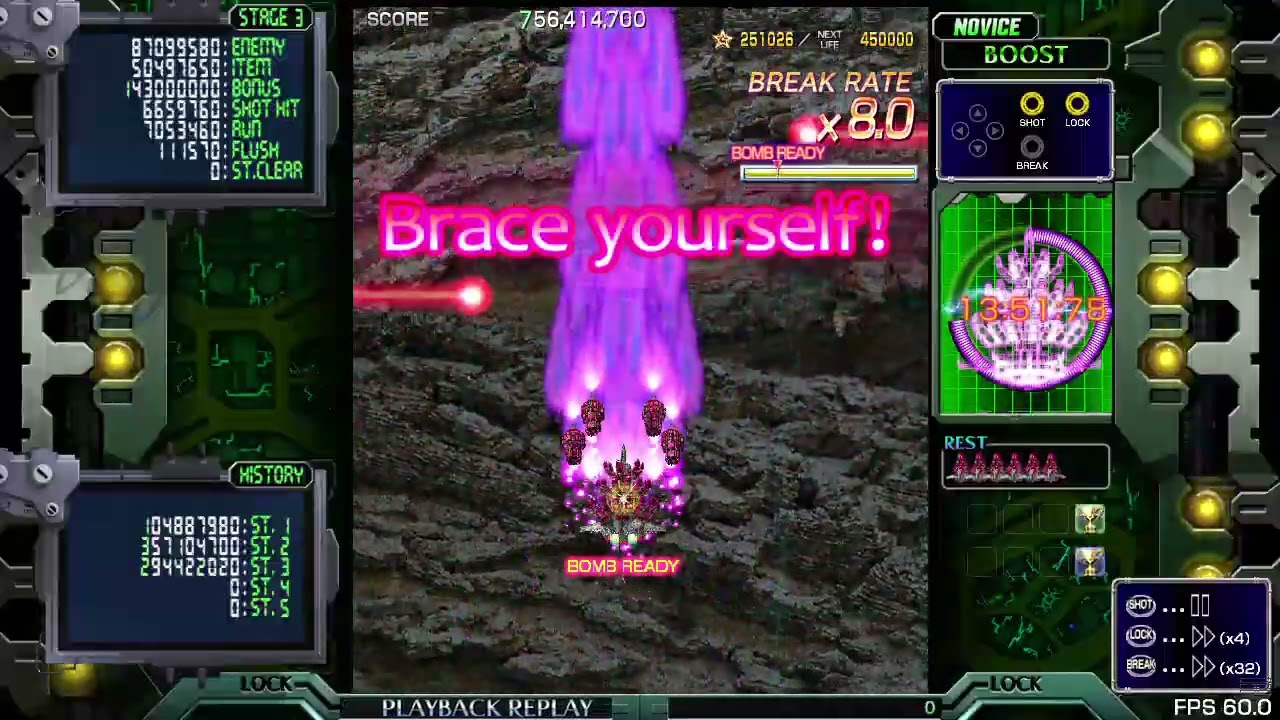 [PC] Crimzon Clover World Explosion - Novice Boost 1cc Type-Z ALL (1 Miss, 2P Side)