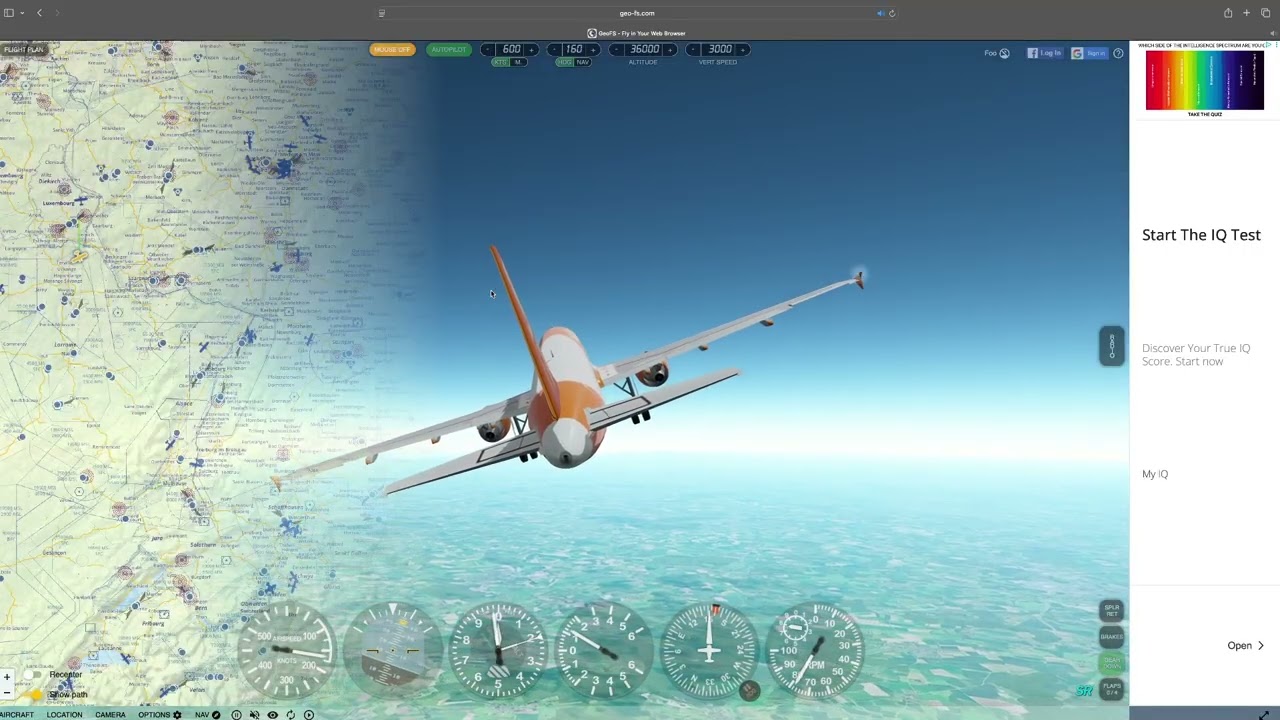 Flying from Glasgow to Tokyo in Geo-FS | Part 6 - Luxembourg to Basel