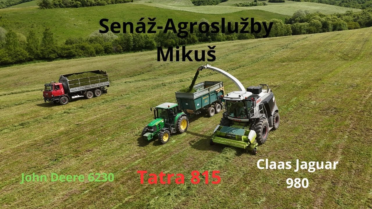 Senáž- Claas Jaguar 980(AgroslužbyMikuš), Tatra 815, 2X JohnDeere