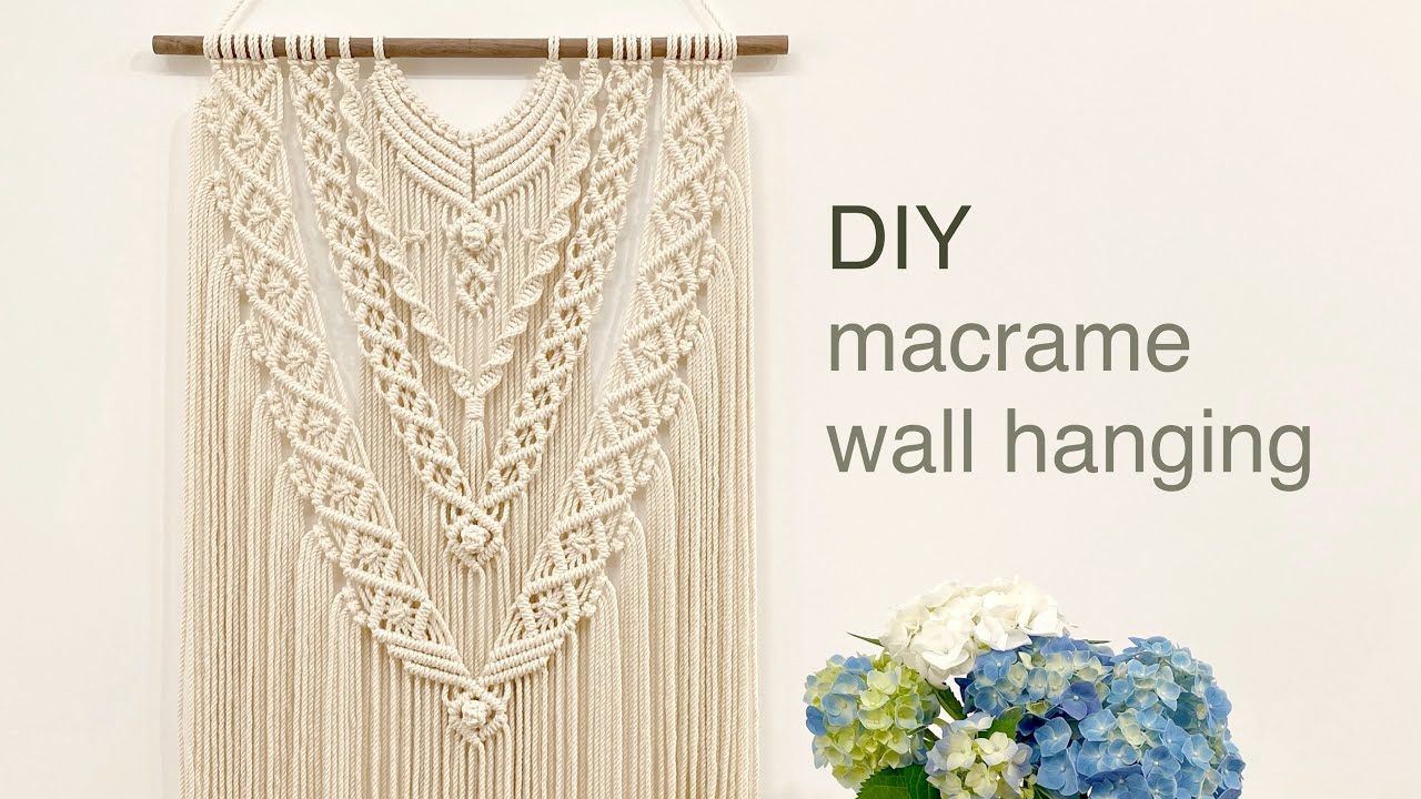 DIY | macrame layered wall hanging | Сделай сам | настенная подвеска в технике макраме