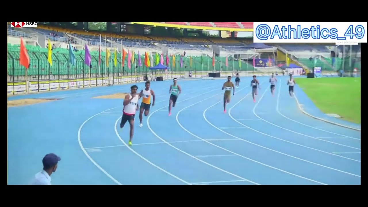 400m National Record created by VishalTk 64th National inter state2025 #sports #athletics #trending