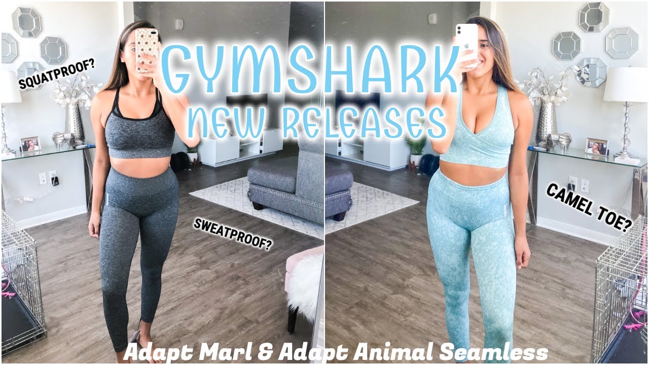 GYMSHARK NEW RELEASES | adapt animal + adapt marl seamless review and try on