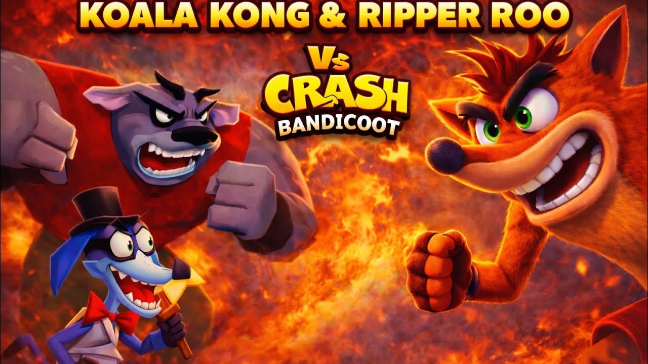 Crash Bandicoot vs Koala Kong e Ripper Roo 😱