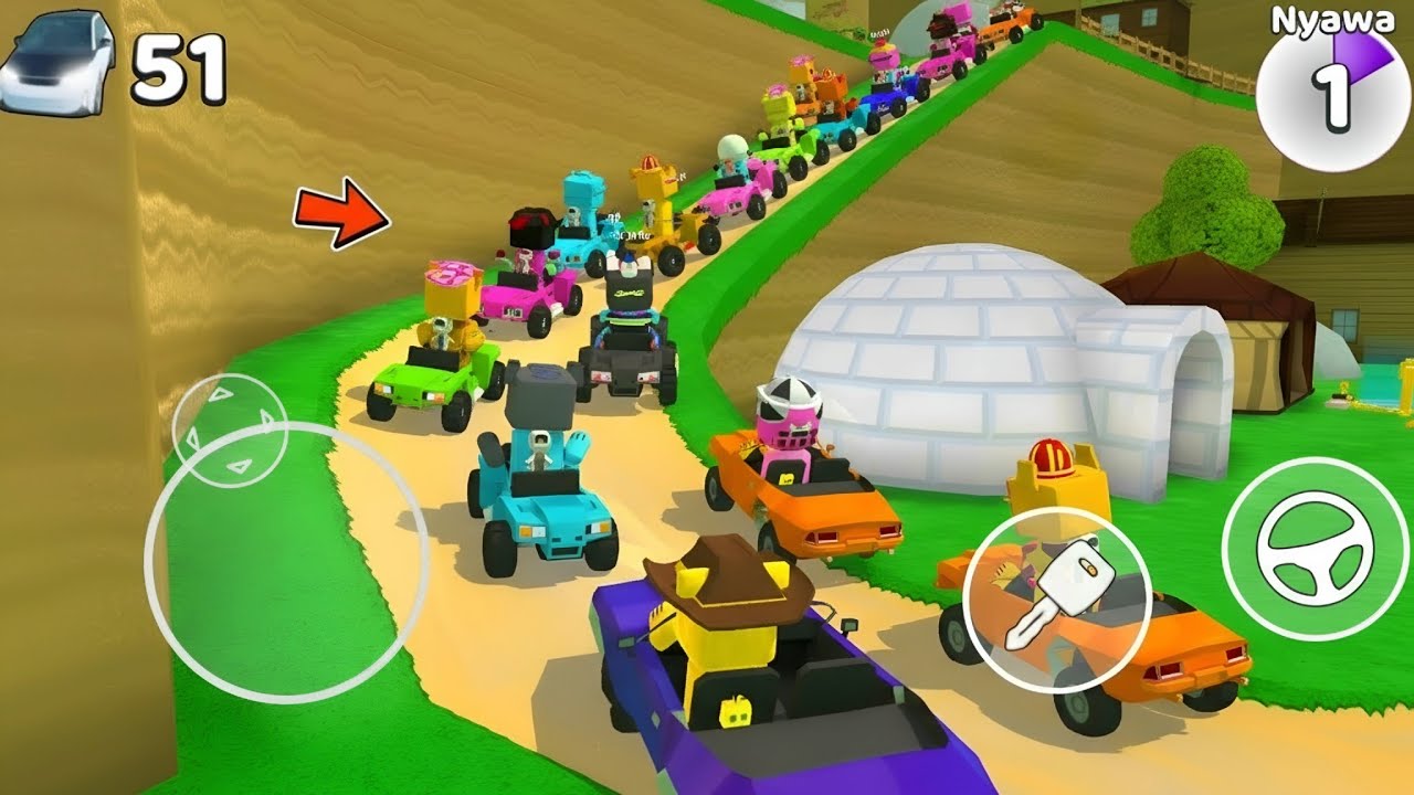 Pertemuan semua teman di mobil Super Bear Adventure