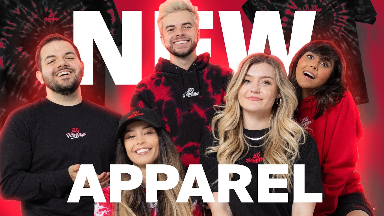 Revealing 100 Thieves&rsquo; NEWEST Apparel Collection (BTS) ft. Valkyrae, CouRage, Nadeshot & More!
