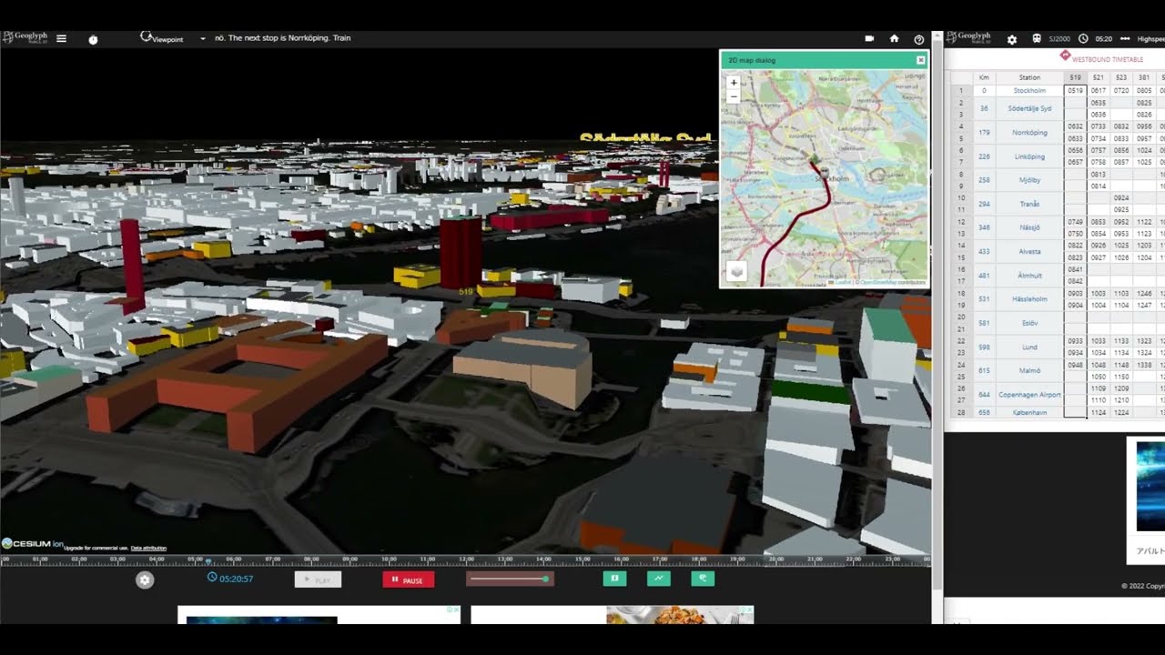 Train simulation of SJ3000 (SJ)  from Stockholm to Malm&ouml; with relaxing music.