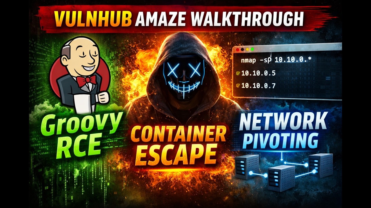 VulnHub Amaze 1 Full Walkthrough – Jenkins Groovy Exploit, Container Breakout & Lateral Movement