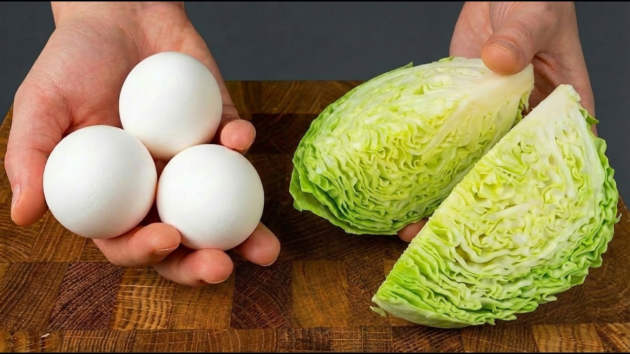 Just Mix Eggs with Cabbage! The Tastiest Cabbage Recipe Ever!