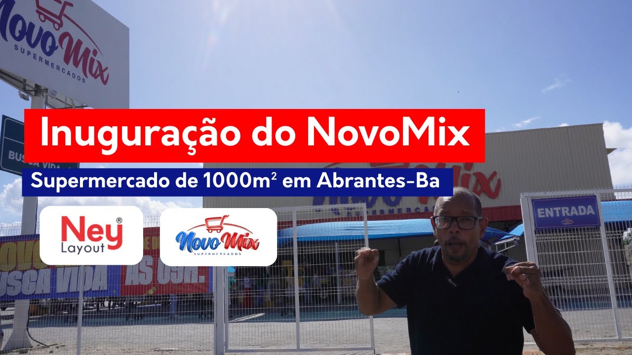 Inaugura&ccedil;&atilde;o do Novo Mix- Layout de um supermercado de 1000m&sup2; em Abrantes-Ba