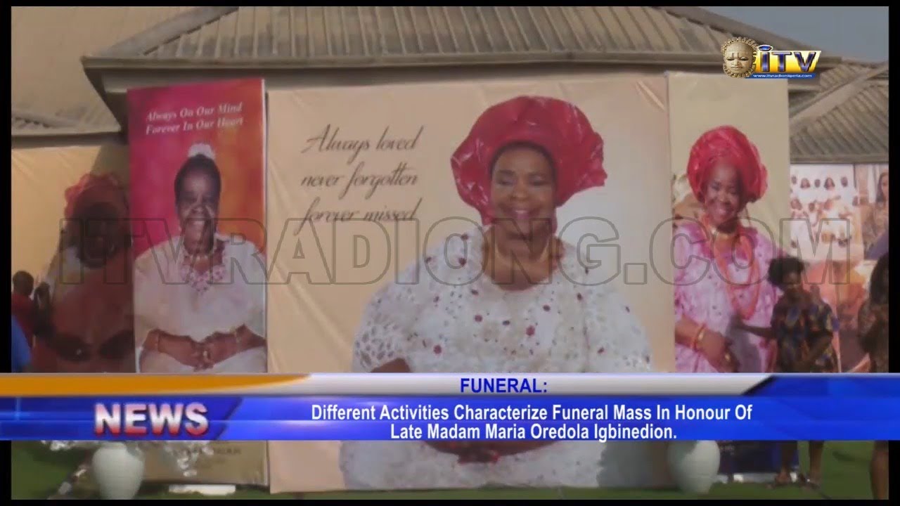 Different activities characterize funeral mass in honour of, Late Madam Maria Oredola Igbinedion