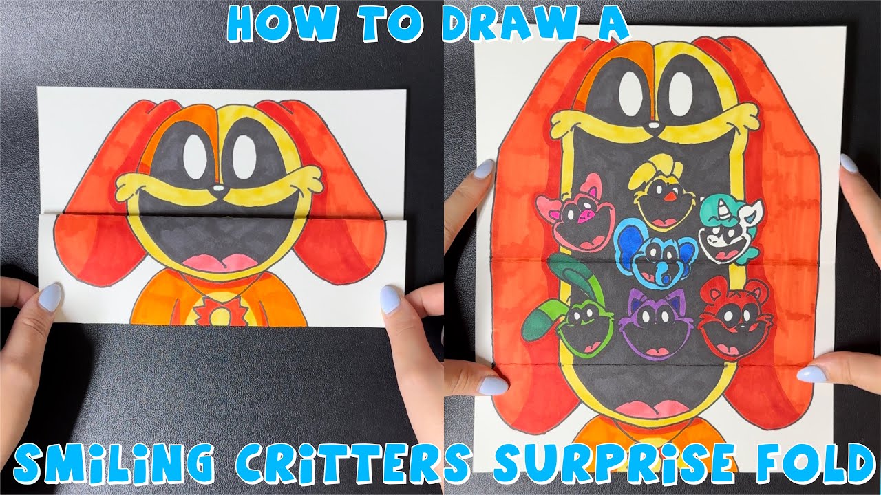 How To Draw A Smiling Critters SURPRISE FOLD | Drawing Tutorial