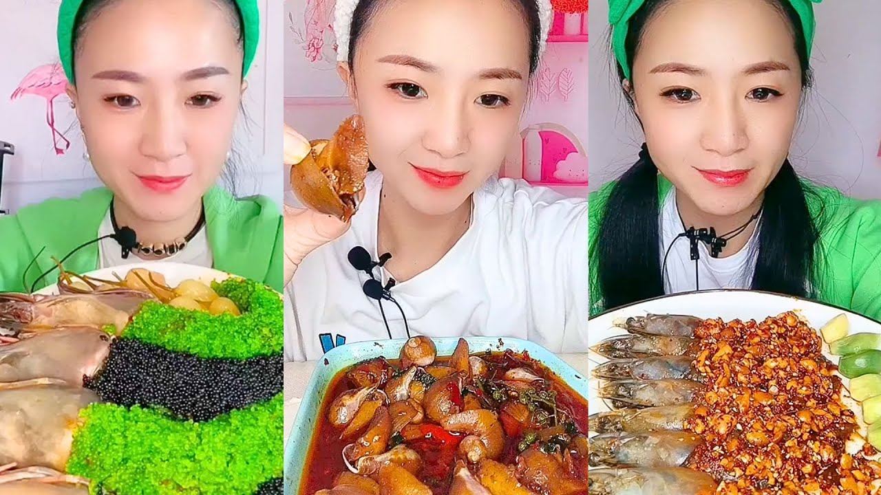 Satisfying Eating Sounds with Colorful ASMR Crunchy Mukbang Compilation #221