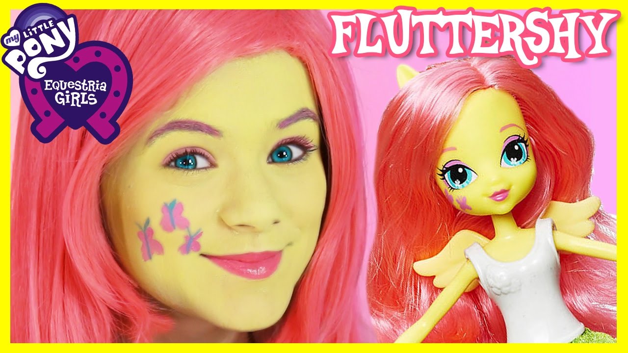 My Little Pony Fluttershy Makeup Tutorial! Equestria Girl Doll Cosplay | Kittiesmama