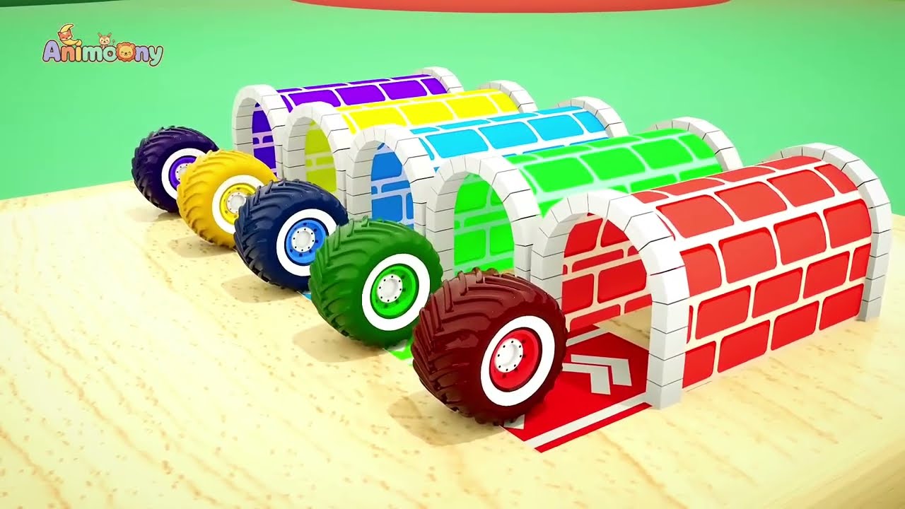 Long Slide Game With Cow Elephant Gorilla Hippopotamus Tiger -3d Animal Game - Funny 3d Animals
