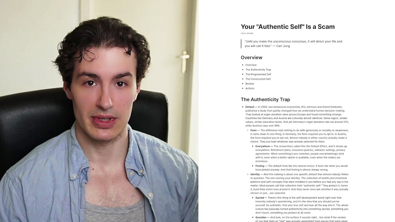 your authentic self is a scam