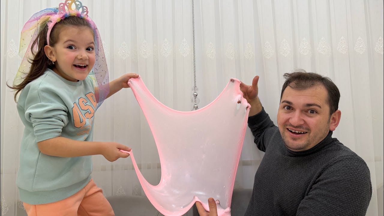 Babamla Slime Yaptık 😅 Eğlenceli Çocuk Videoları 