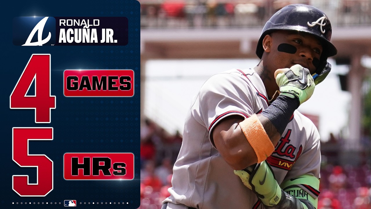 Ronald Acu&ntilde;a Jr. zdobywa PIĘĆ HOME RUN&Oacute;W w CZTERY MECZE! 🤯💥| Najważniejsze momenty MLB