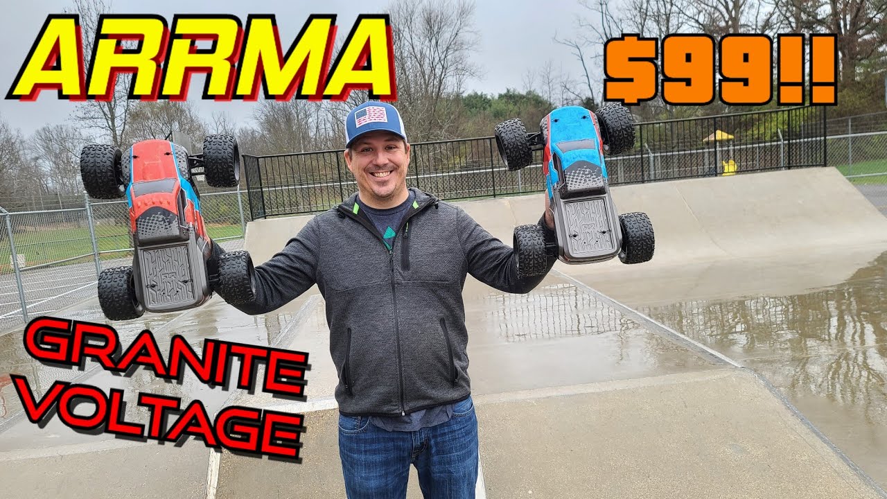 Arrma Granite Voltage Unboxing And Skateboard Park Rip!! Super Cheap!!
