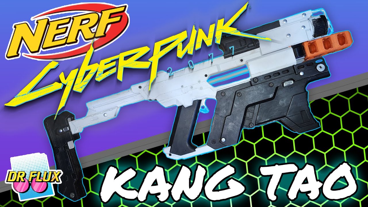 A Nerf Cyberpunk 2077 Smartgun - The Kang Tao Dian Blaster