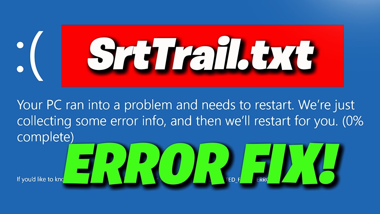 How To Fix SrtTrail.txt C /Windows/System32/LogFiles/srt/SrtTrail.txt Windows 11/10 [NEW 2026]