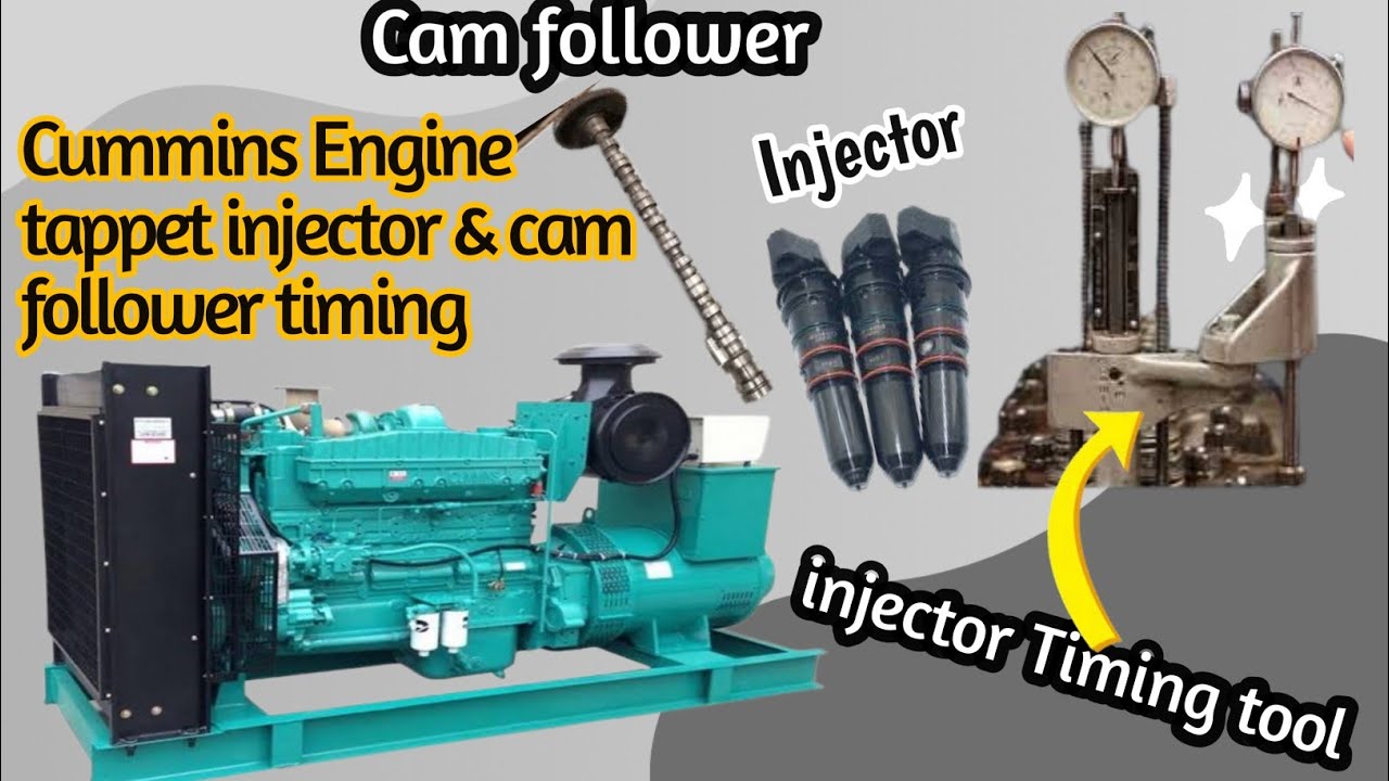 Cam follower, Injector & Tappet setting and adjustment Cummins big cam engine #timing #big #cummins