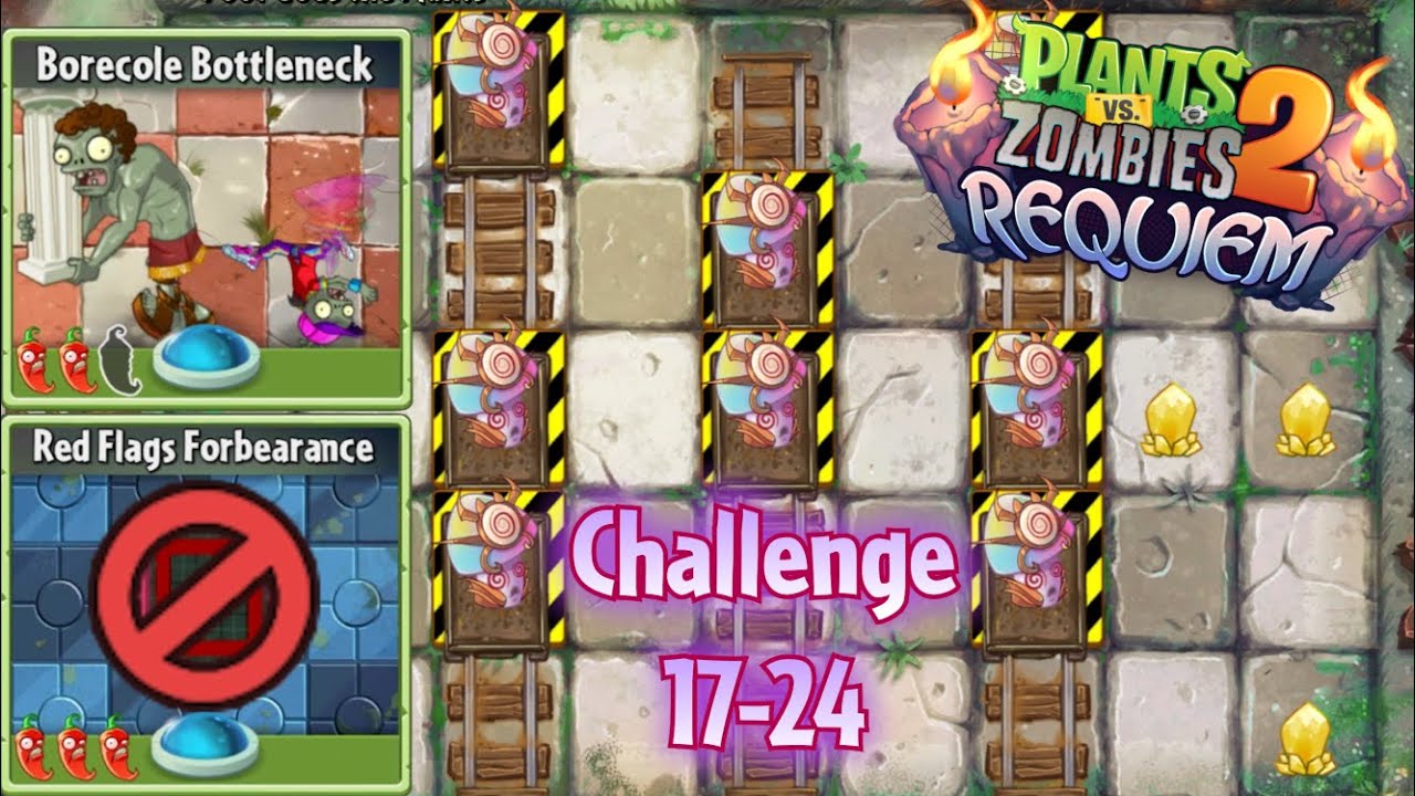 Self preserving Hunters, Bait Tiles & more - Challenges 17-24 | PvZ 2 Requiem