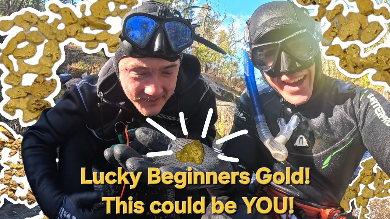Lucky Beginner Prospectors find Gold Nuggets and flakes | NSW Adelong Australia