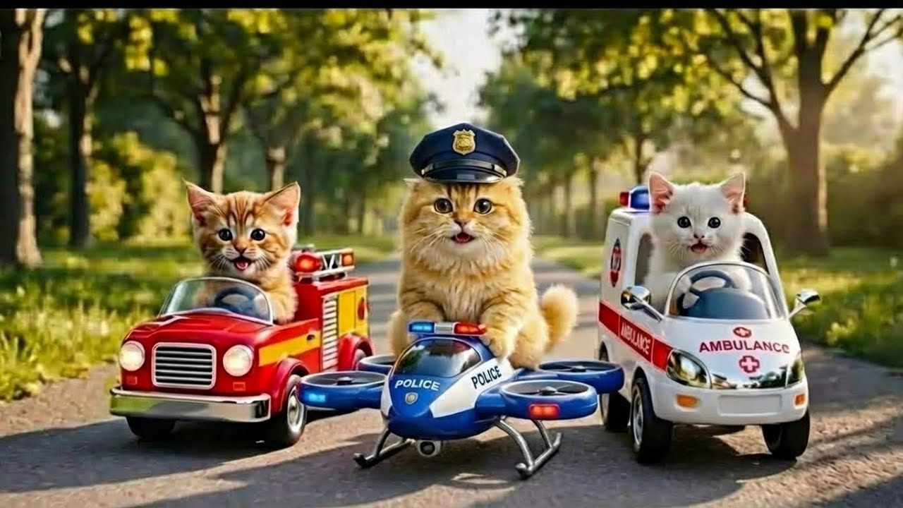 Mama Cat Trims Fur on the Farm and Makes Tiger Hat For Kittens At Home🐾🎩🐯 Luma MeowMama Save A Duck