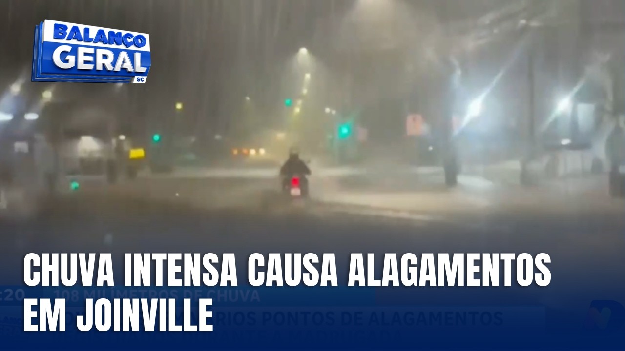 Joinville registra 108 milímetros de chuva e alagamentos