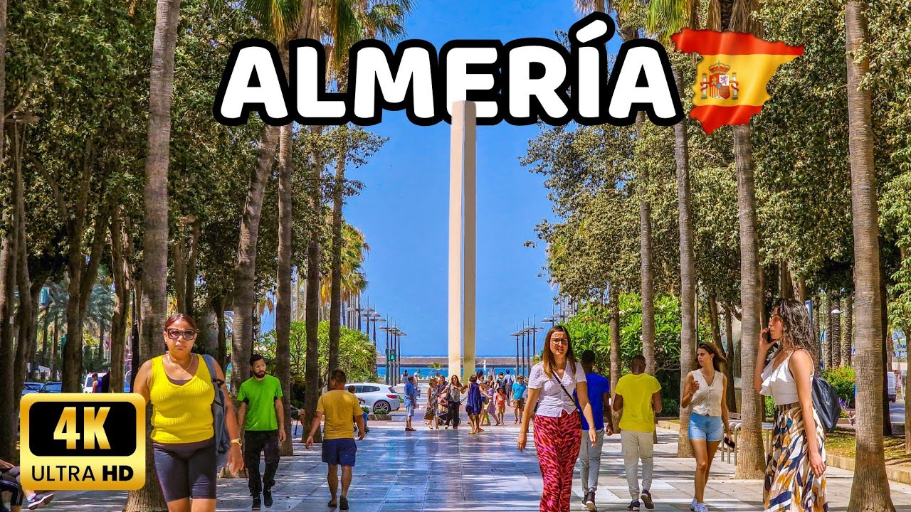 🇪🇸[4K] АЛЬМЕРИЯ – пешеходная экскурсия по самому солнечному городу Европы– Испания