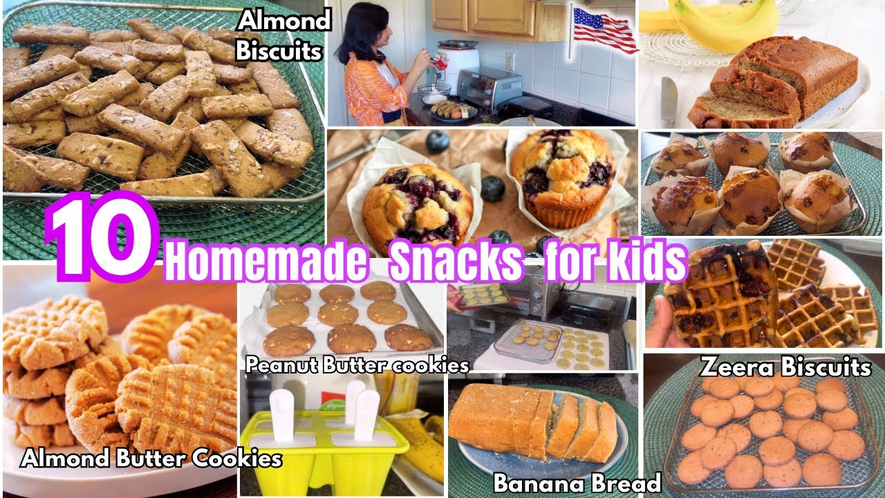 10 Homemade Healthy Snacks Recipes & Ideas for kids | Pakistani Momlife in America 🇺🇸 