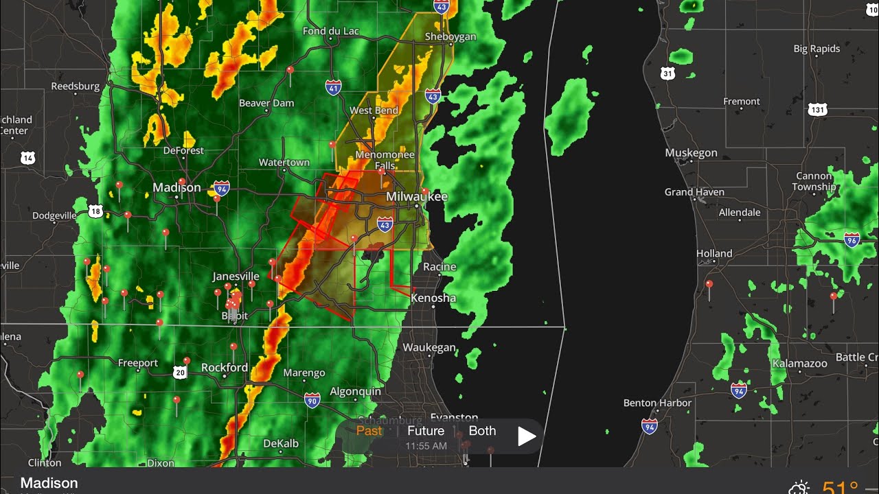 Tornado warning for rock county and walworth county ( siren activation) (11:54AM) (10-12-22)