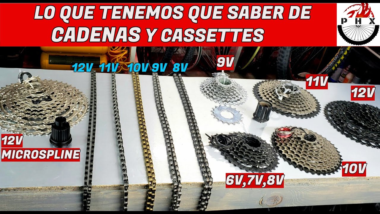 CADENAS Y CASSETTES CARACTERISTICAS Y DIFERENCIAS
