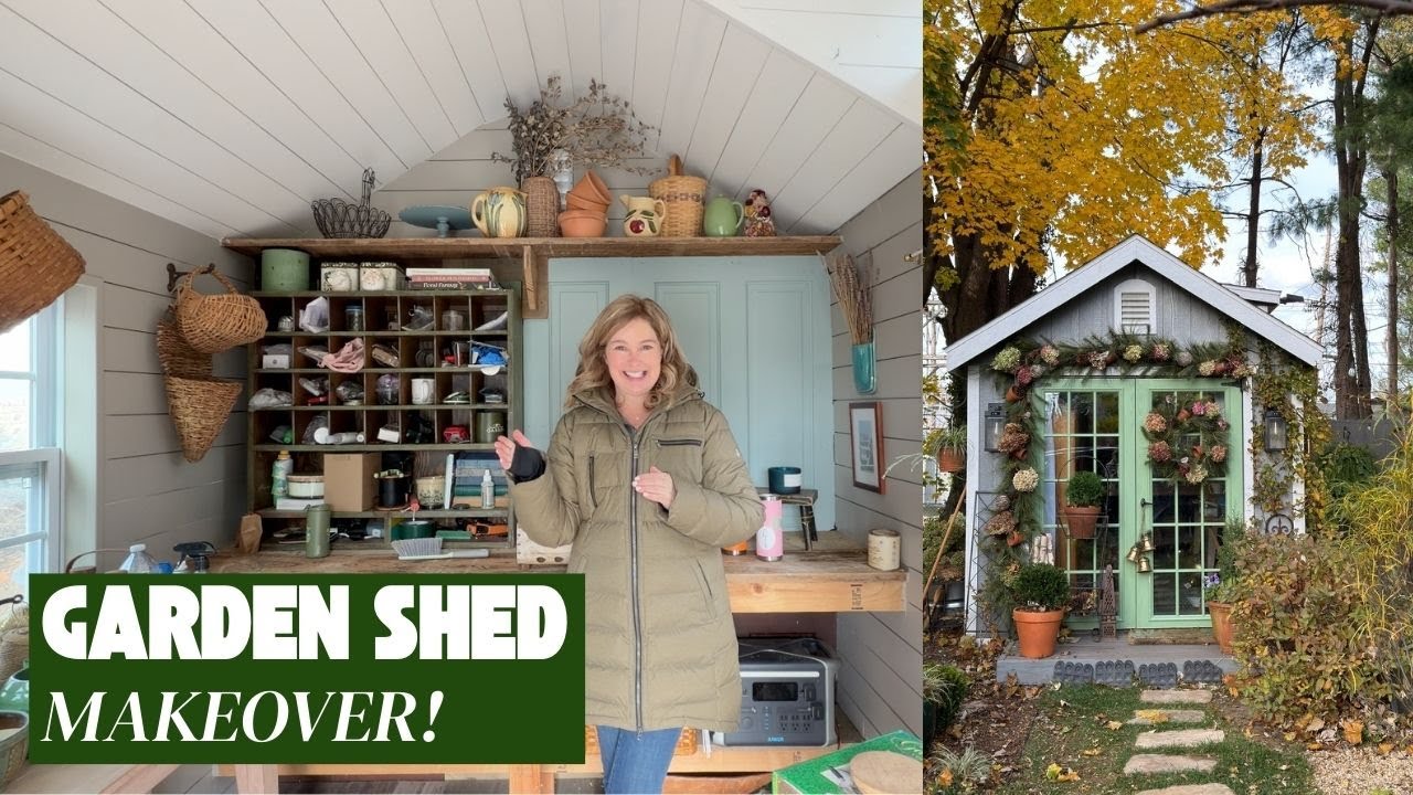 Tiny Garden Shed Makeover: Organized, Functional, and full of charm!  | Small space gardening 