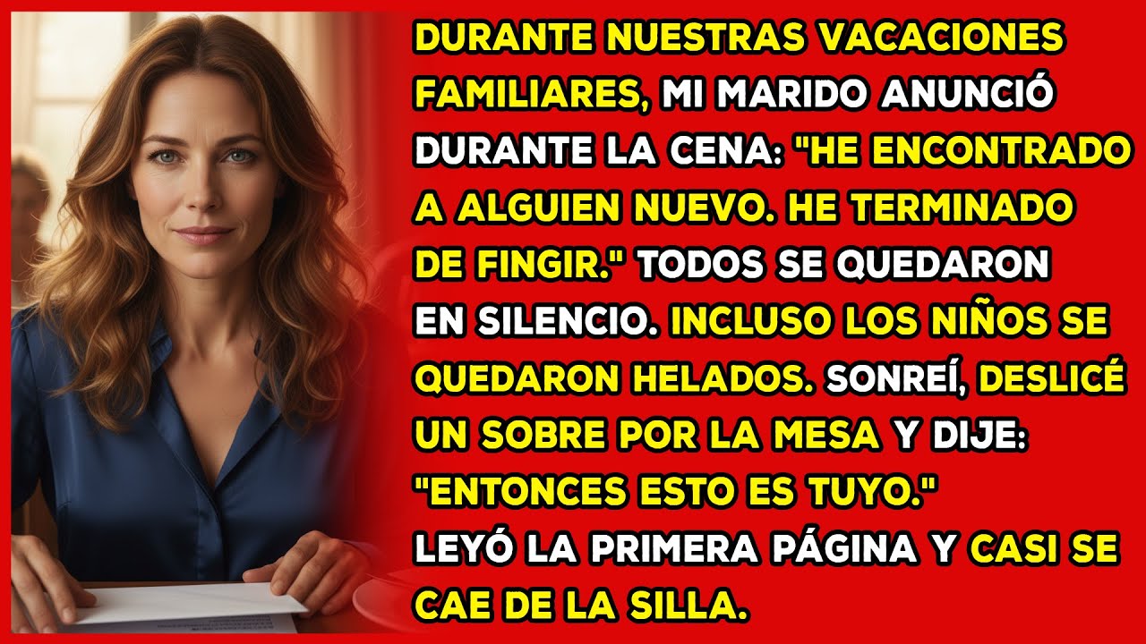 Le entregué a mi marido un informe médico después de que dijo que había encontrado a alguien nuevo…