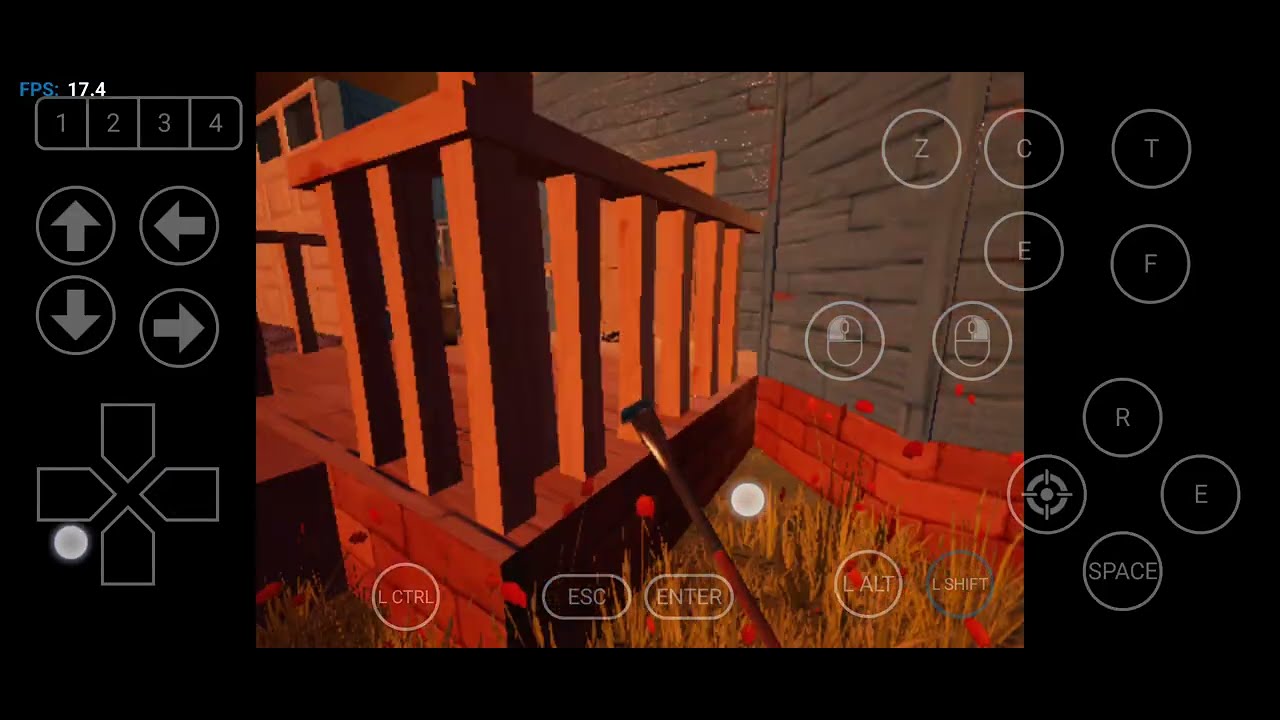 Opening The Basement In Hello Neighbor Pre Alpha in winlator android 
