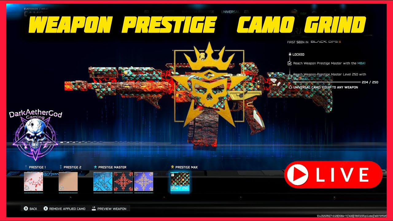 BLACK OPS 7|Weapon Prestige Camo Grind!! (ALL MASTERY CAMOS UNLOCKED!)