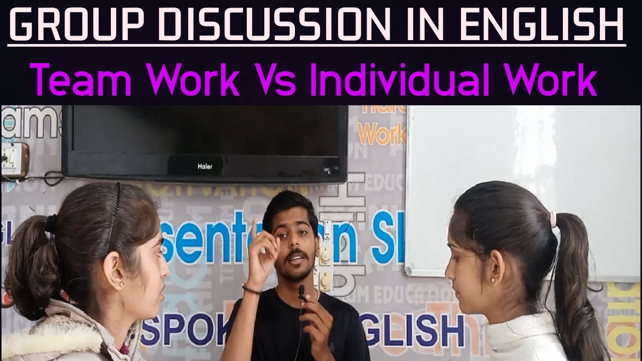 Team Work Vs Individual Work Group Discussion | Group Discussion topic in English |  Titanium