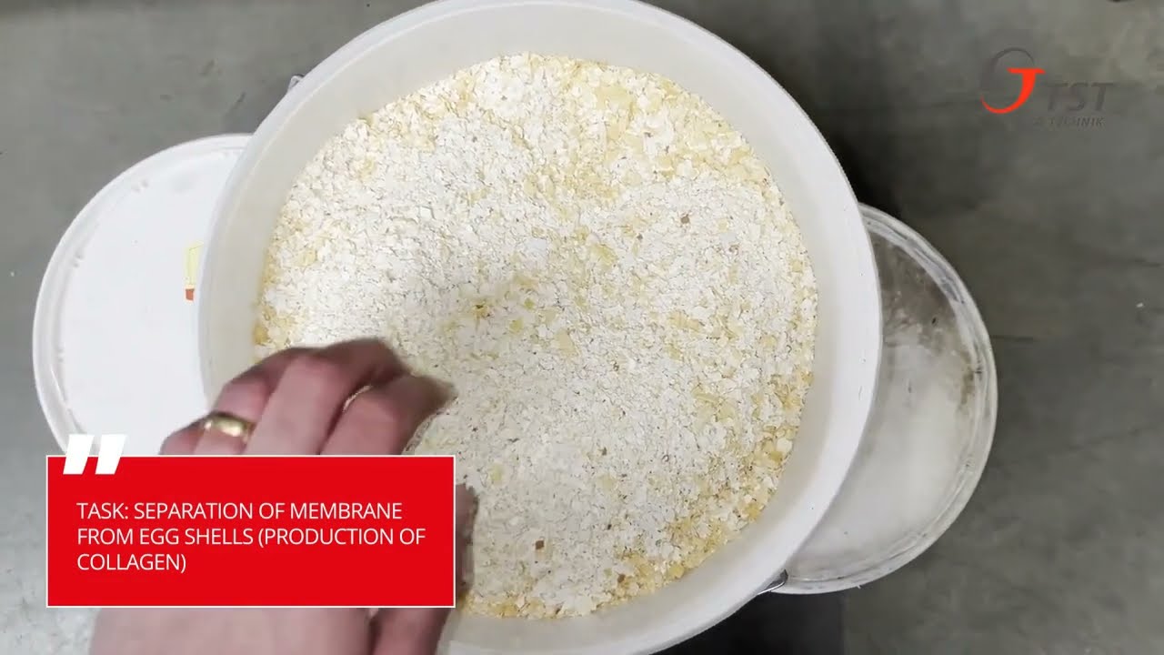 How to separate egg shells and membrane