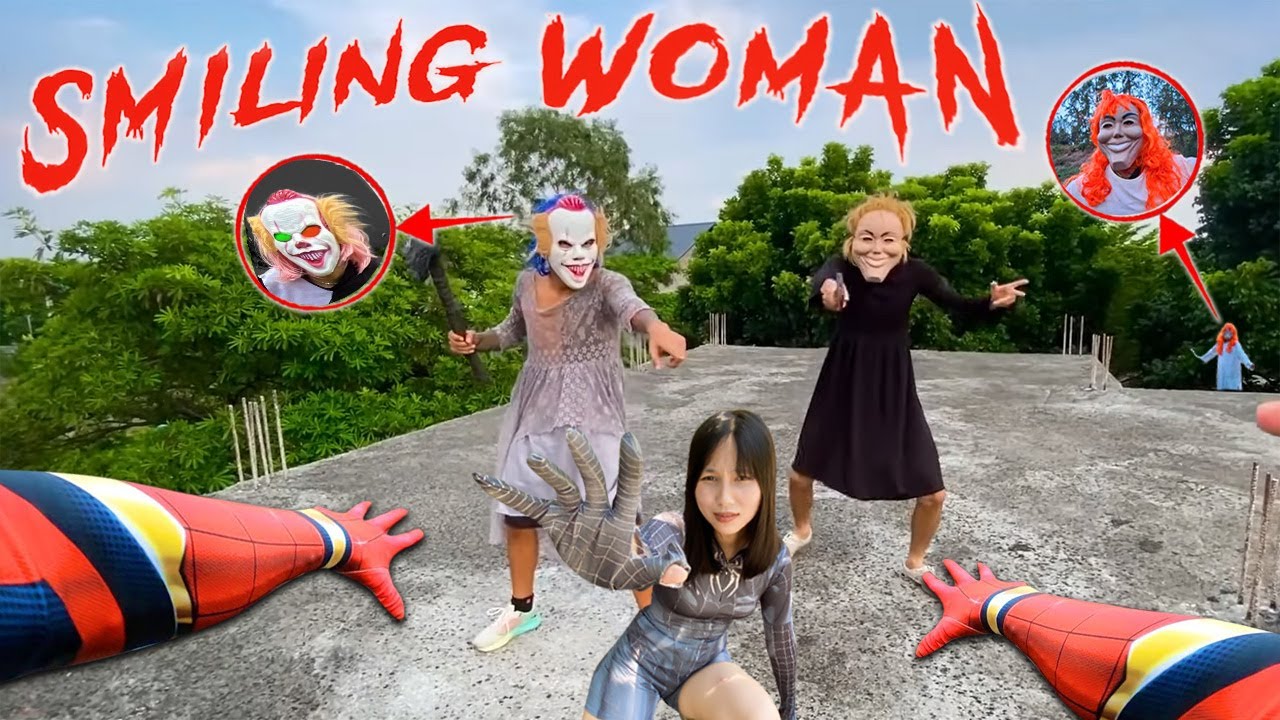 PARKOUR SPIDER-MAN vs SMILING WOMAN in ABANDONED CITY 4.0 😱 | Realistic horror POV