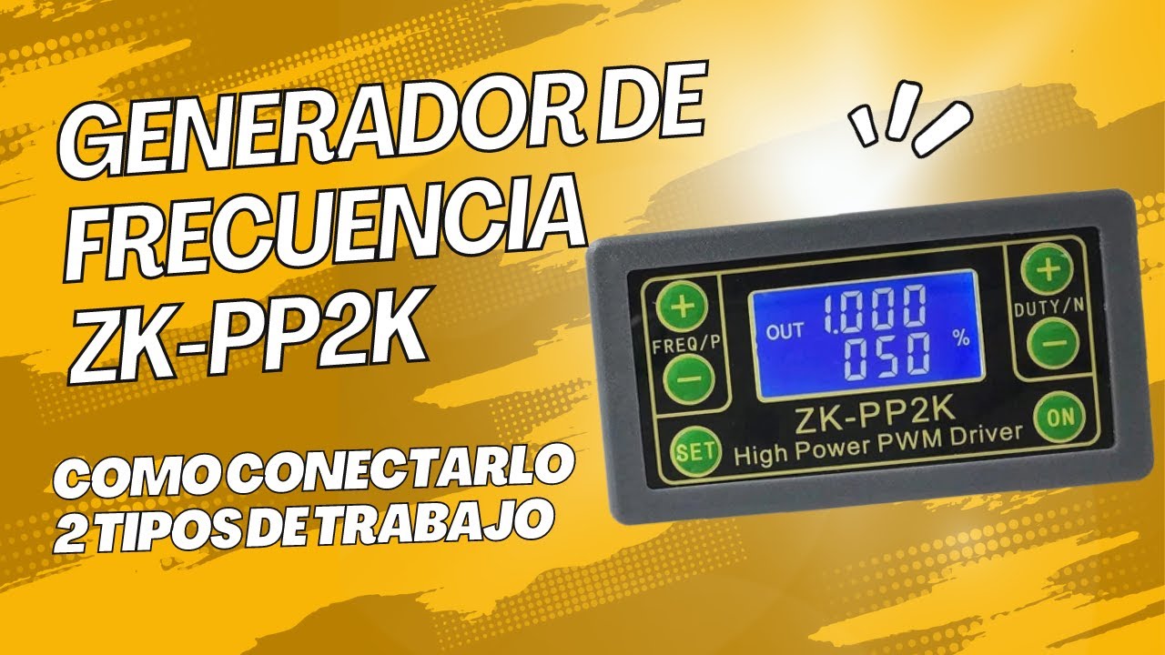 Como Conectar Y Configurar El Generador De Señales ZK-PP2K Review Configuracion Y Conexion.  ZKPP2K