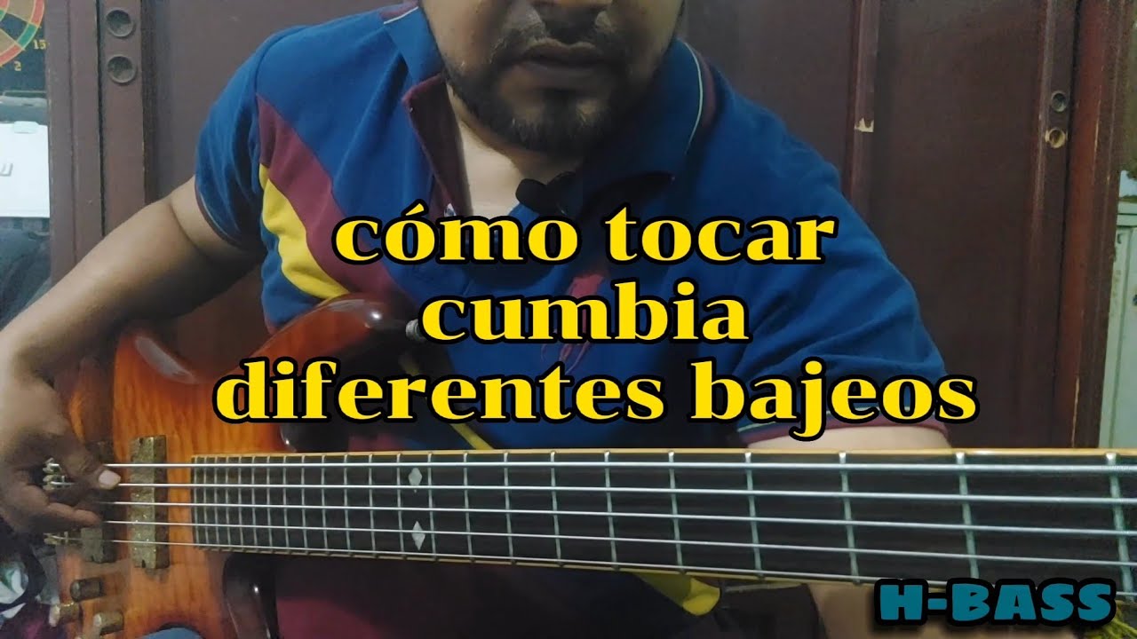 cómo tocar cumbia diferentes bajeos en el bajo eléctrico tutorial clases de bajo eléctrico 5 cuerdas