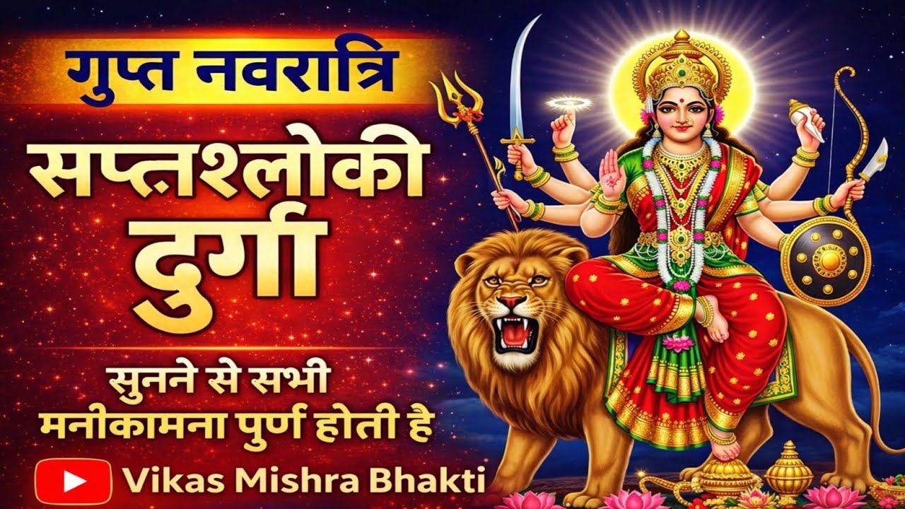 गुप्त नवरात्रि सप्तश्लोकी दुर्गा पाठ || Gupt Navratri Saptashloki Durga path || Durga ji ka Mantra 