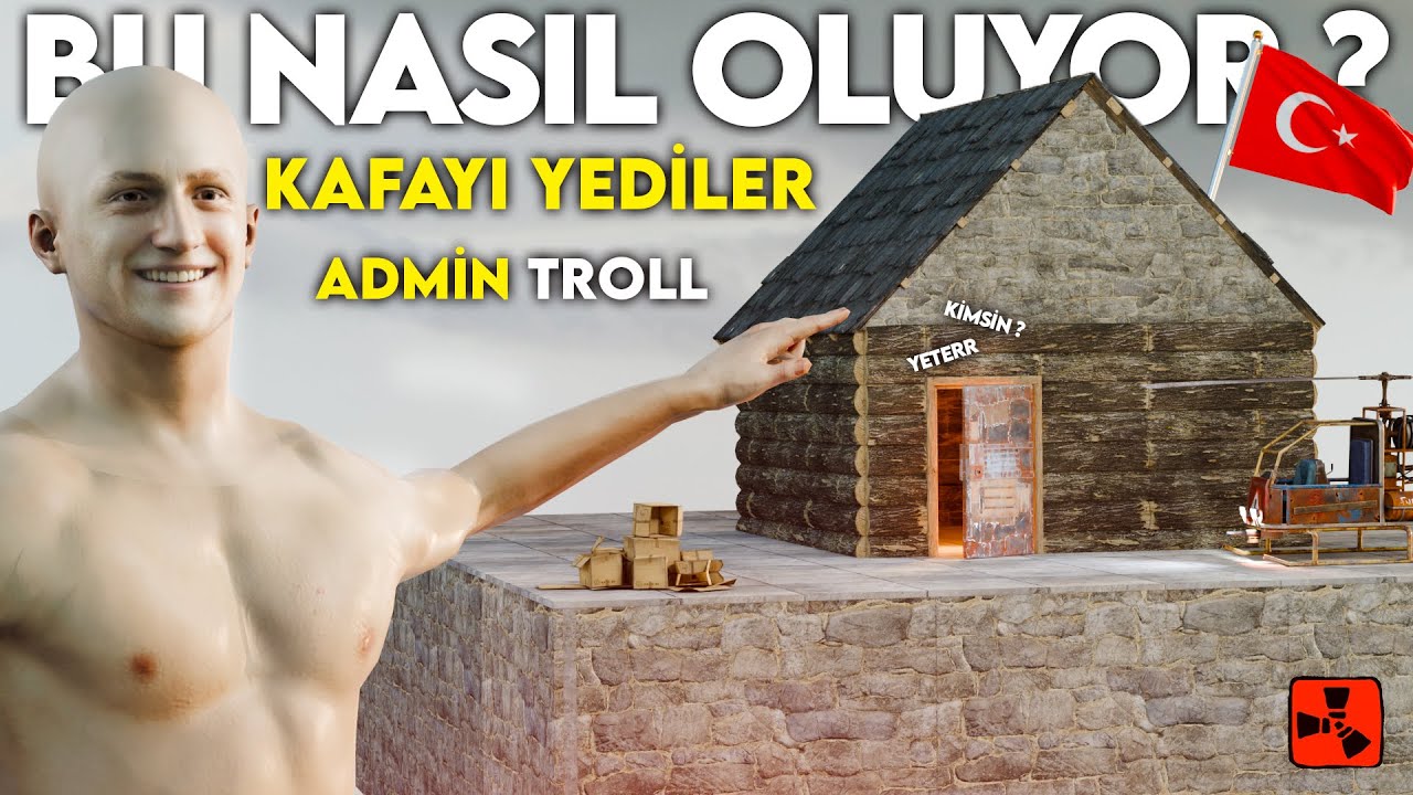 KLANLARIN ÇATISINA GİZLİCE KAÇAK KAT ÇIKIP İÇİNDE YAŞADIM.!! (ADMİN TROLL #1) - Rust Türkçe