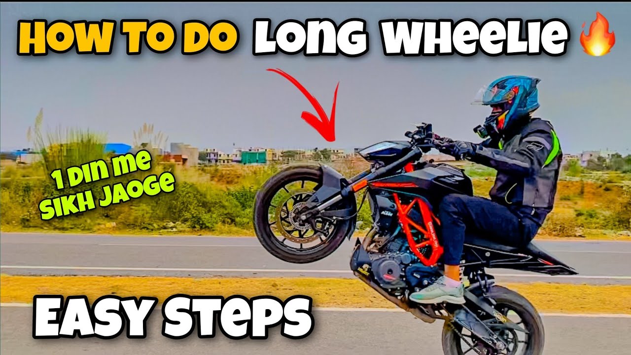 Easy Long Wheelie Tutorial 🔥 | Duke 390 Long Wheelies