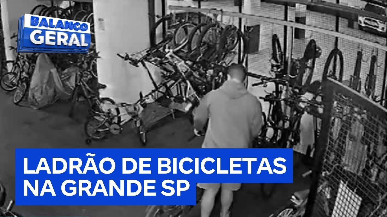 Ladrão de bicicletas invade condomínio e aterroriza moradores da Grande São Paulo