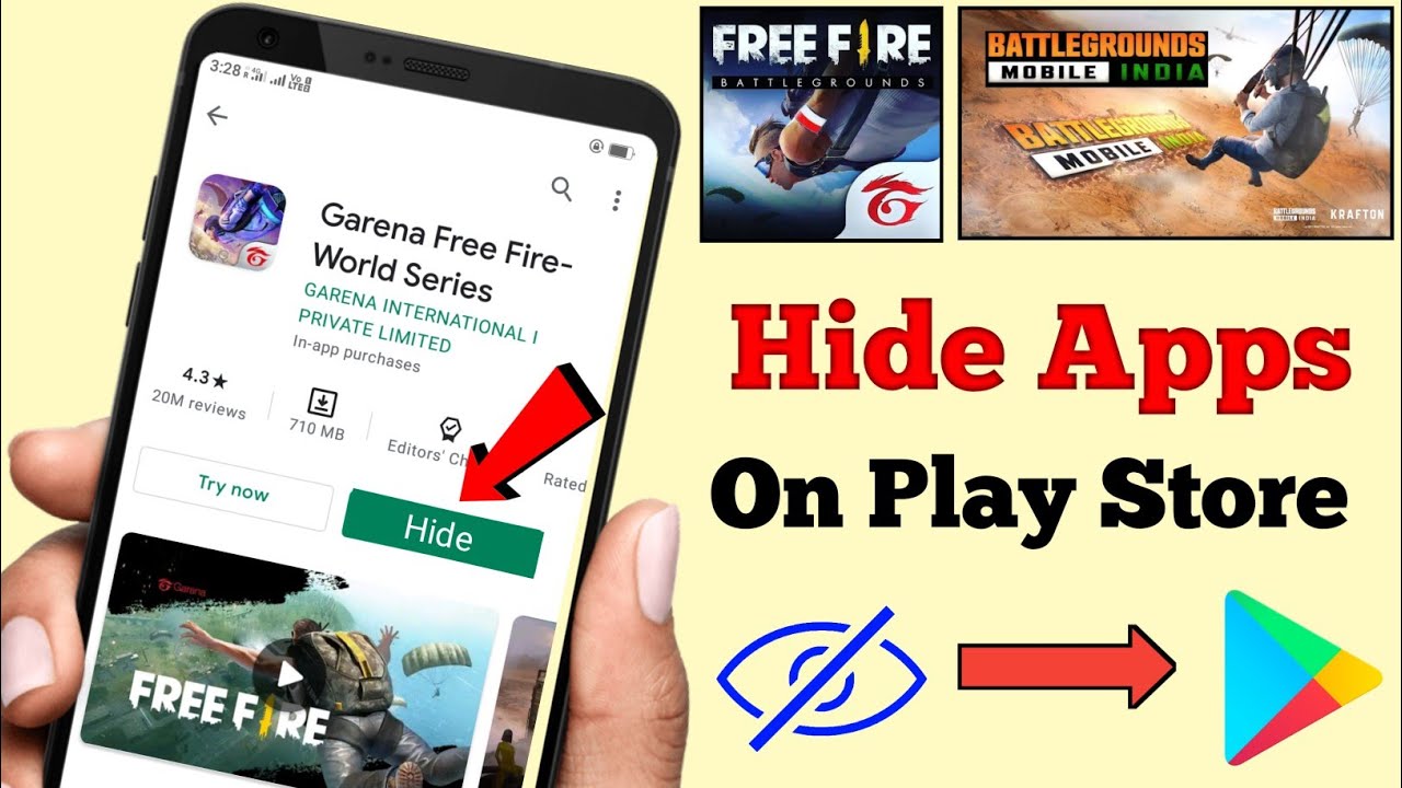 How to Hide apps on Play store 2023 | hide apps from Play Store | hide free fire in play store
