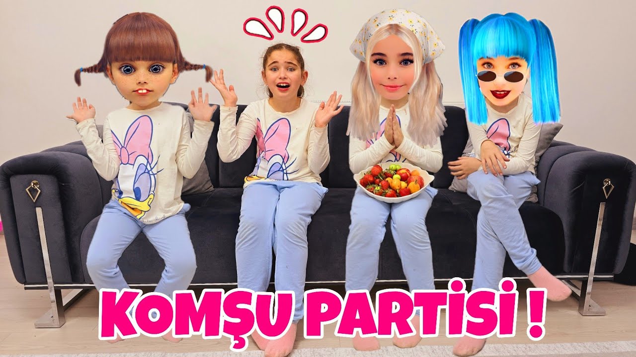 ELİF KIZLAR İLE PARTİ YAPTI!! YENİ KOMŞU KIZI SİHİR YAPTI! بابا جاب لي بالون - جنى مقداد | طيور بيبي
